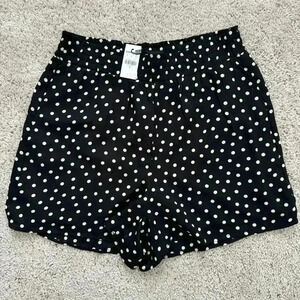 Express Women Super High Waisted Polka Dot Pull-On Shorts Size Small